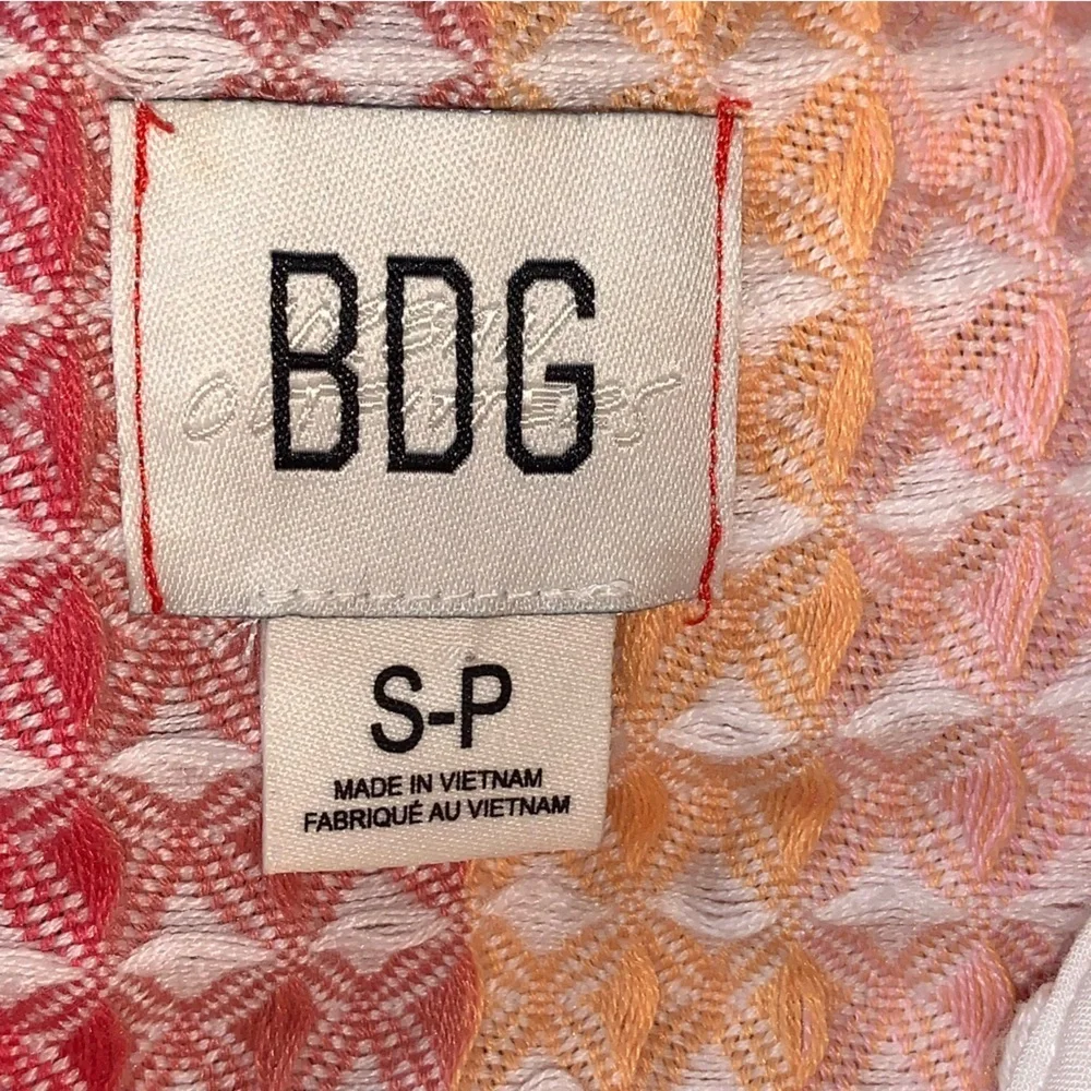 Urban Outfitters BDG S Rainbow Waffle Texture Button Up Shirt Jacket Oversized - Picture 9 of 10